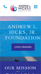 Mobile Screenshot of andrewlhicksjrfoundation.org