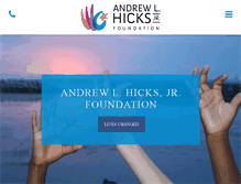 Tablet Screenshot of andrewlhicksjrfoundation.org